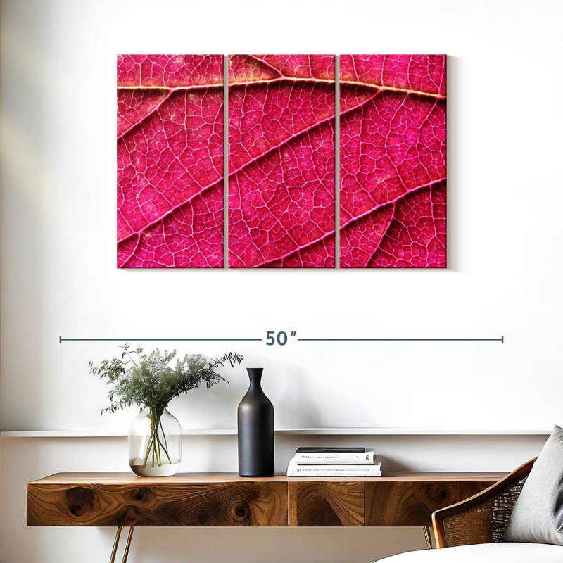 Pink Leaf Vein, 24" H x 38" W
