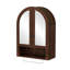 Armoire murale arquée avec portes en miroir et tablettes réglables-61545641