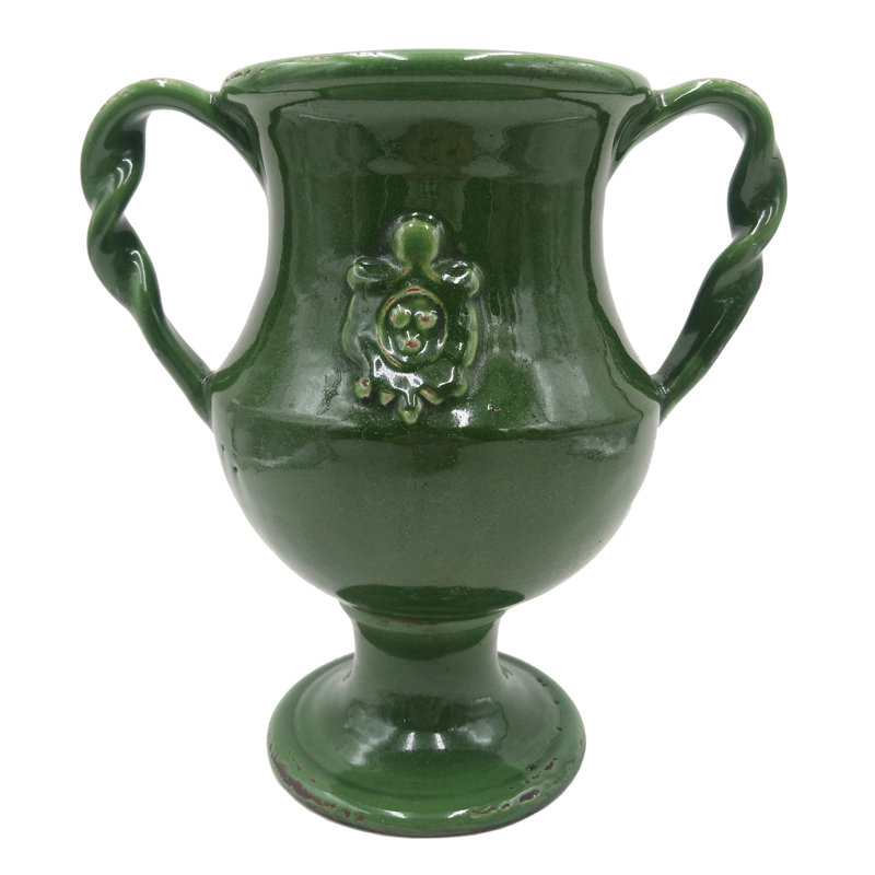 Sopris Handcrafted Terracotta Jar, Green