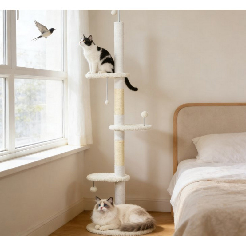Arbre à chat, arbre à chat du sol au plafond