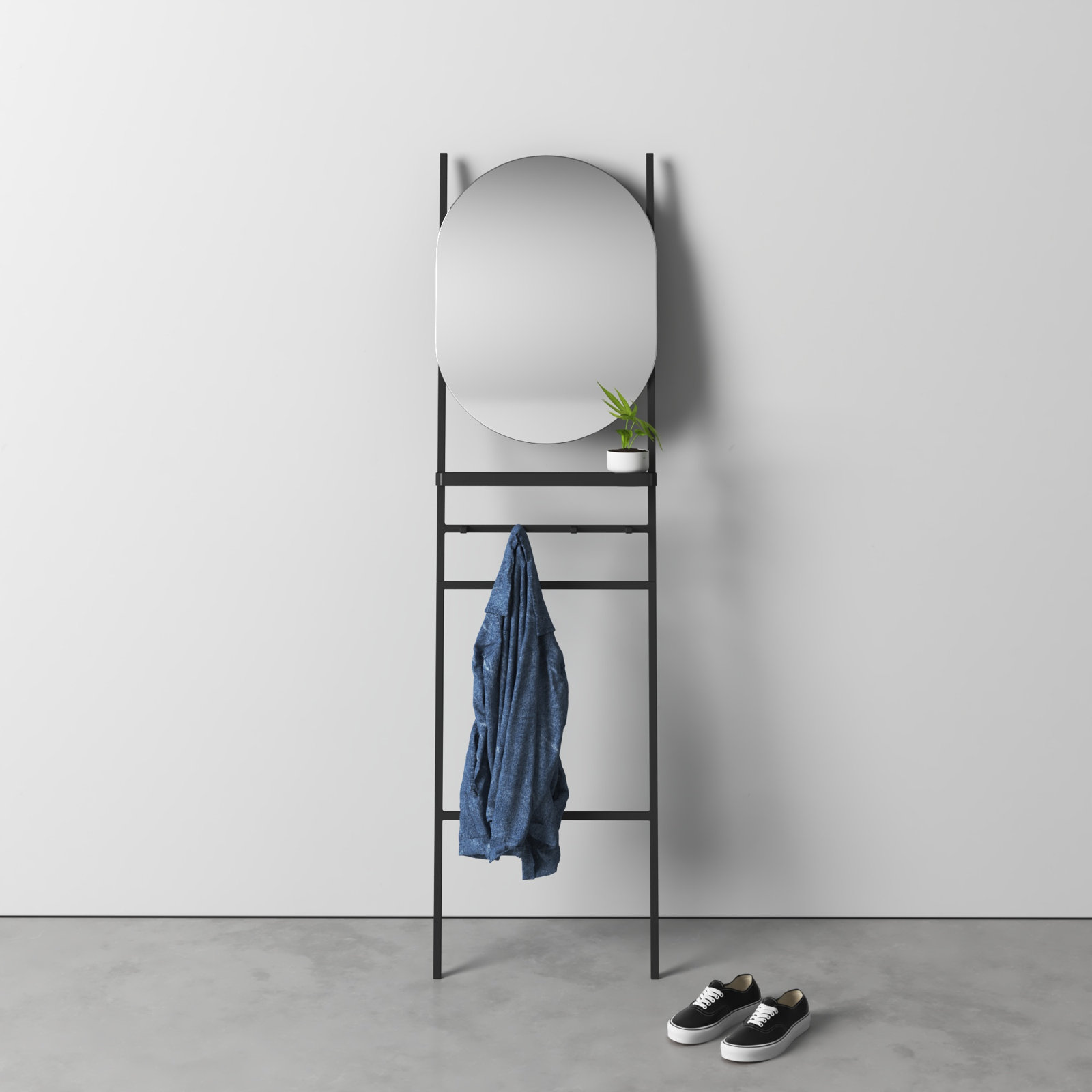 Vesey 18" Mirror, Black