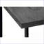 Table basse d'apparence en bois noire peu encombrante - Table d'appoint en forme de C en métal pour le salon / la chambre à coucher