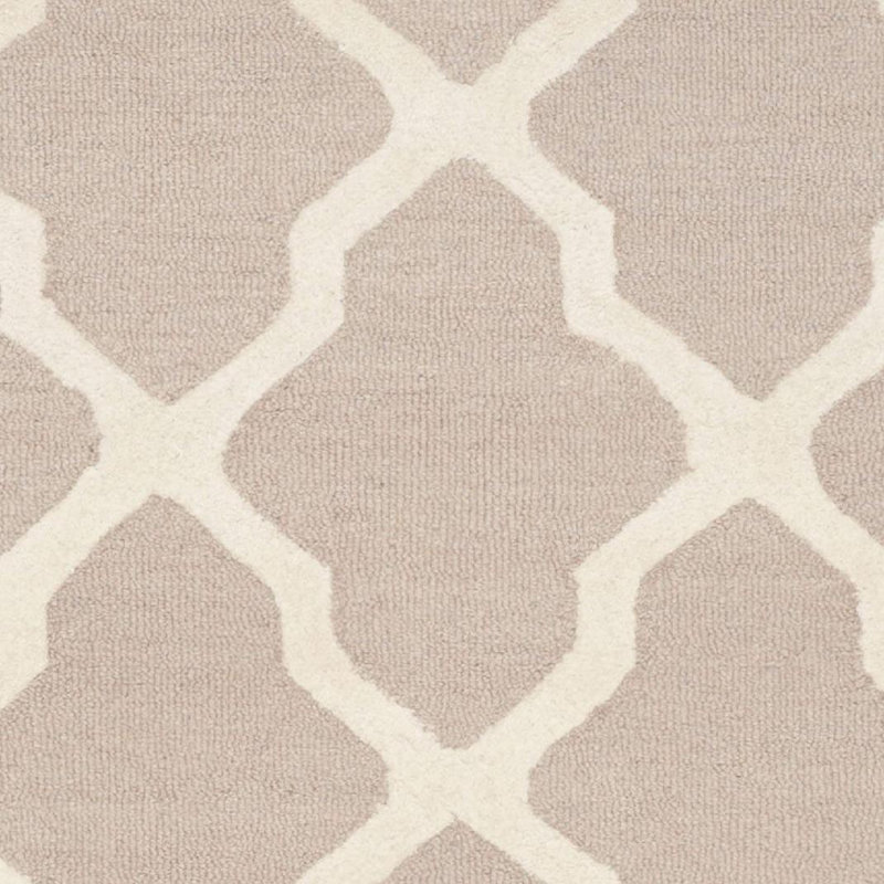 Cannen Hand Tufted Wool Geometric Rug, Rectangle 10' x 14', Beige/Ivory