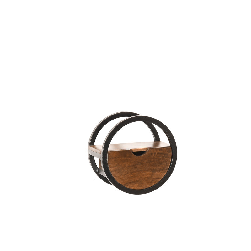 Circle, 30cm H x 30cm W x 20cm D, Walnut