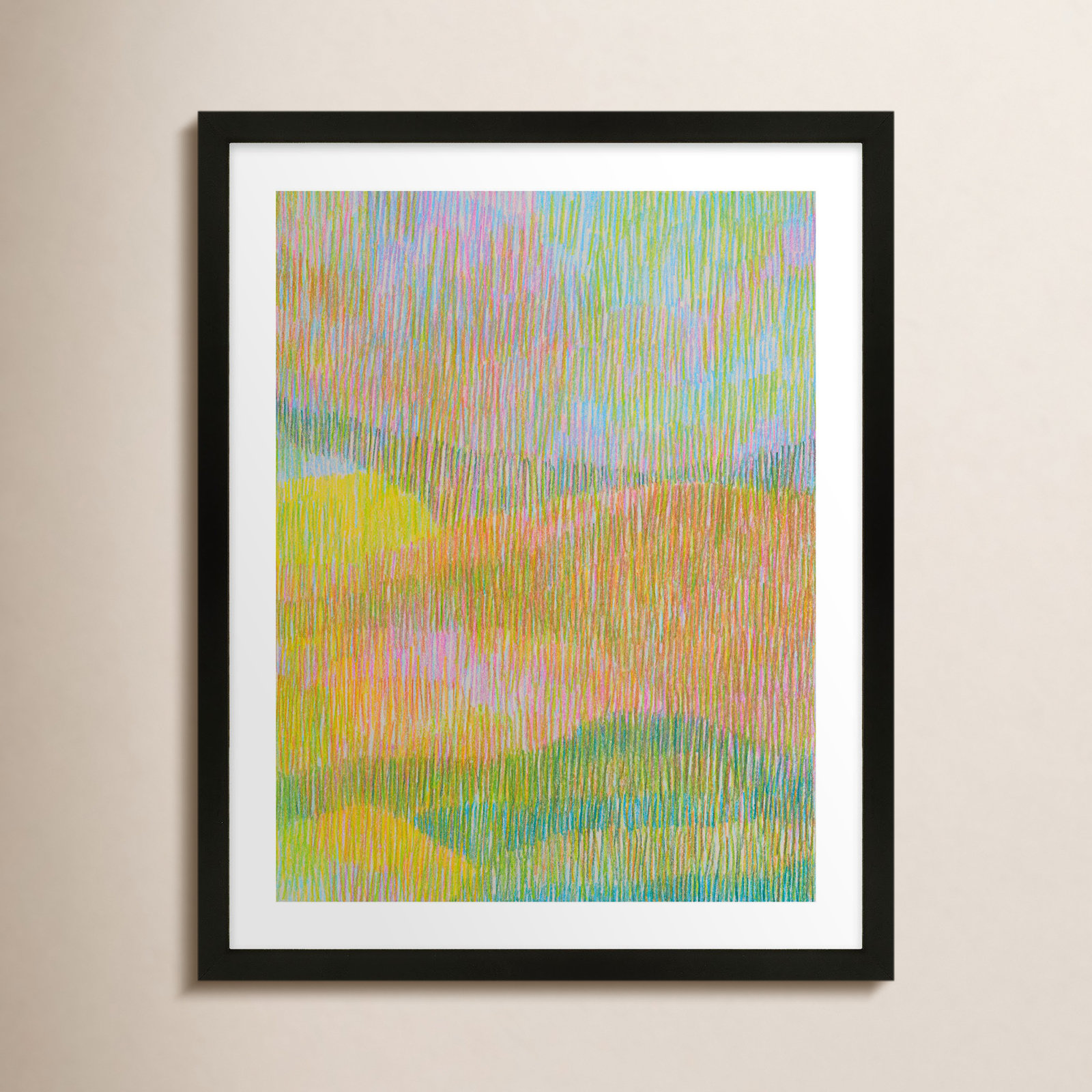 Summerhill Painting by Jacques Pilon, 25" H x 20" W x 1.25" D, Black