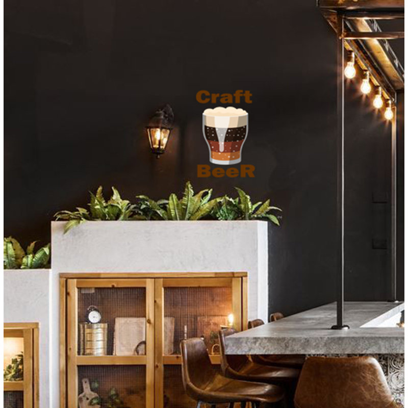 Adhésif décoratif bière artisanale, H 7 po x l 14 po