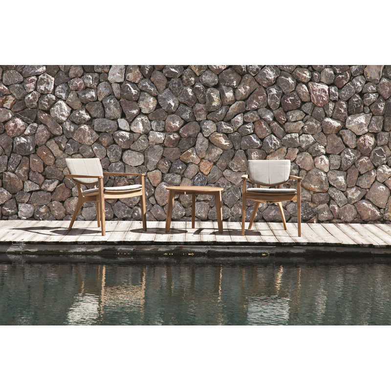 Attol Outdoor Round Teak Coffee Table, 20.56" W x 20.56" L x  10.25" H