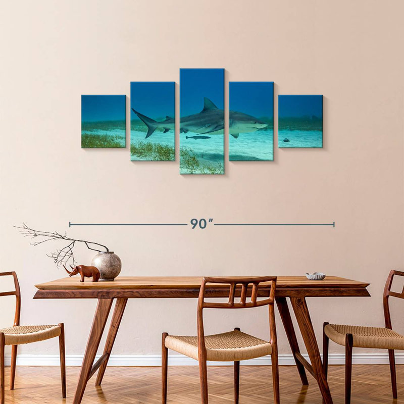 Bull Shark Habitat, 36" H x 80" W