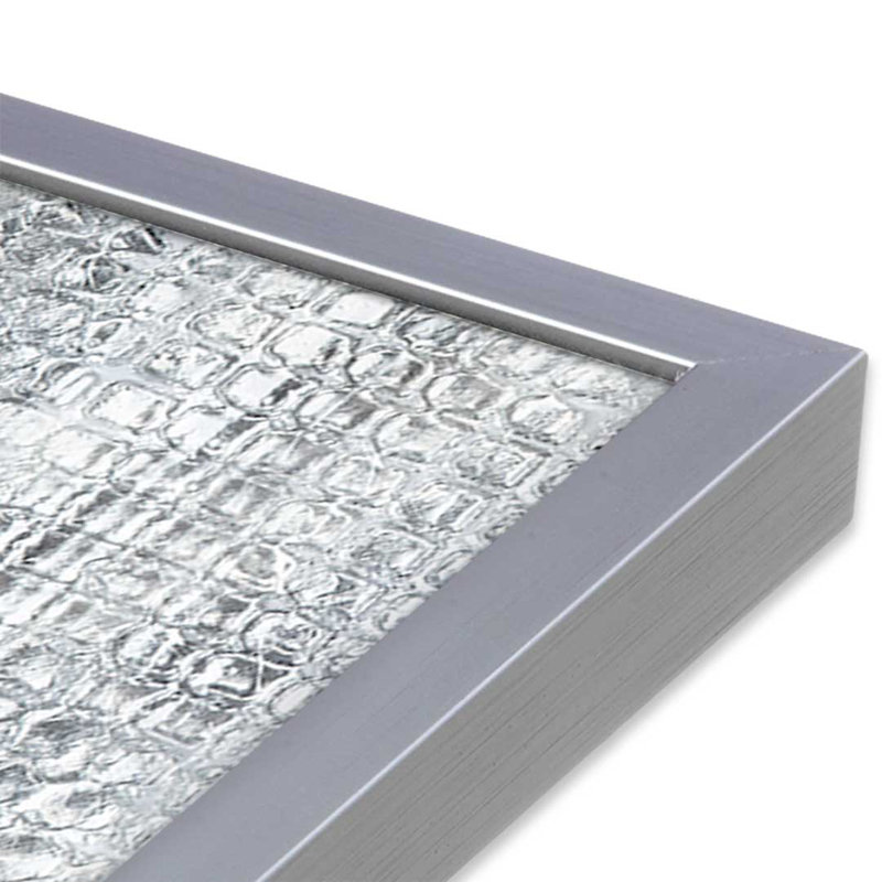 «Microgrid I» par Michael Willett, reproduction d'art, Impression sur cadre ouvert sans papier mat, Argent argent