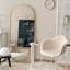 Miroir pleine grandeur surdimensionné et arqué en bois-354649888-354649889