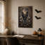 «Black Ravens on Gothic Gate with Crescent Moon», art mural sur toile-1942124658