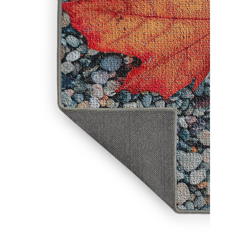 Tapis gris zone feuille 44, Rectangle 5 pi x 7 pi