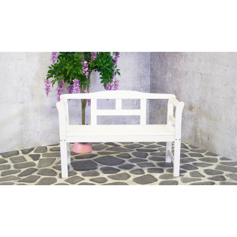 Rockview Wooden Bench, White