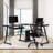 L-Shaped Glass Top Metal Base Computer Desk