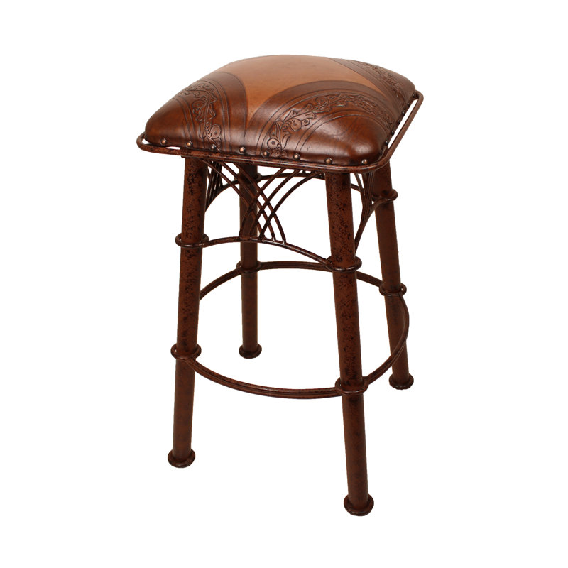 Tabouret 30 "Montana, Brun antique / motif deux tons