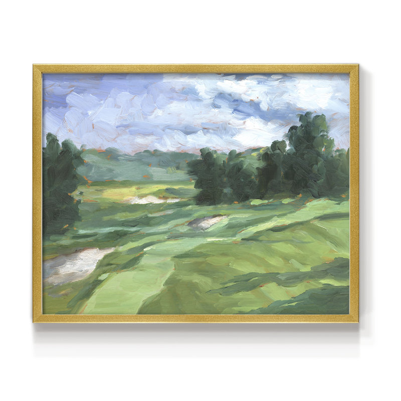 Golf Course Study IV -Framed Print - Restickable, 22" H x 28" W
