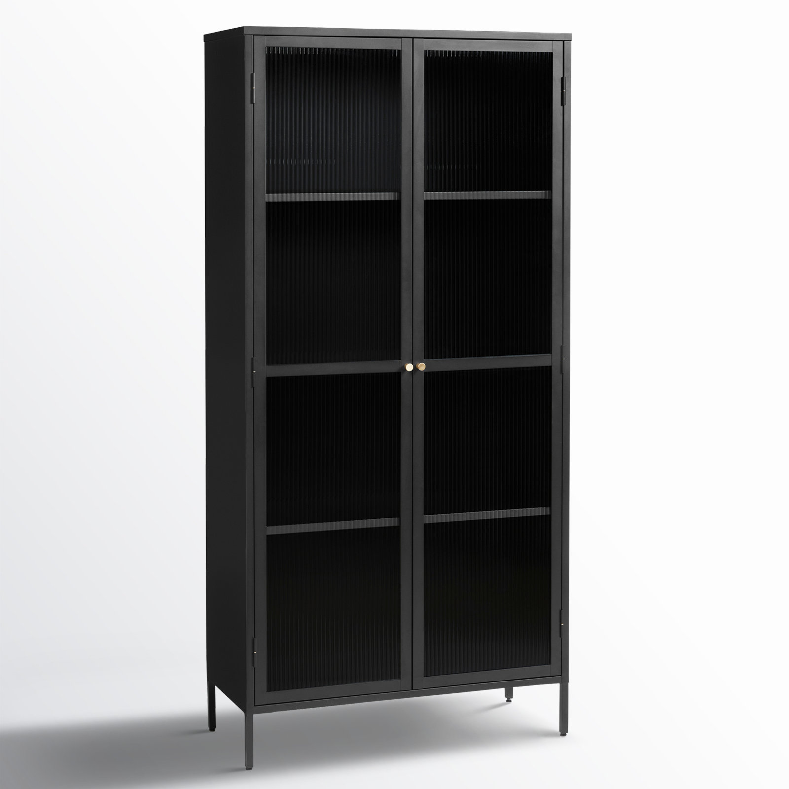 Arnika Fluted Glass Display Stand, Black