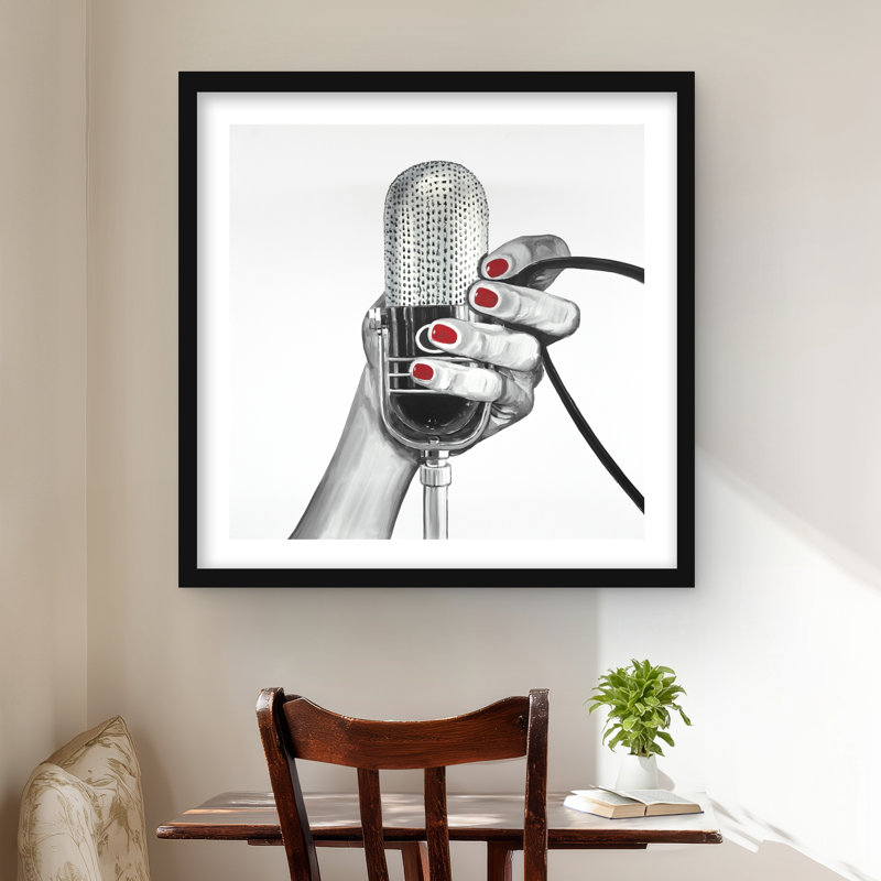 Sing Your Life - Chambre à coucher, femme, reproduction encadrée, Noir