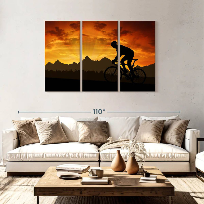 Senne Sunset Cycling, 48" H x 74" W