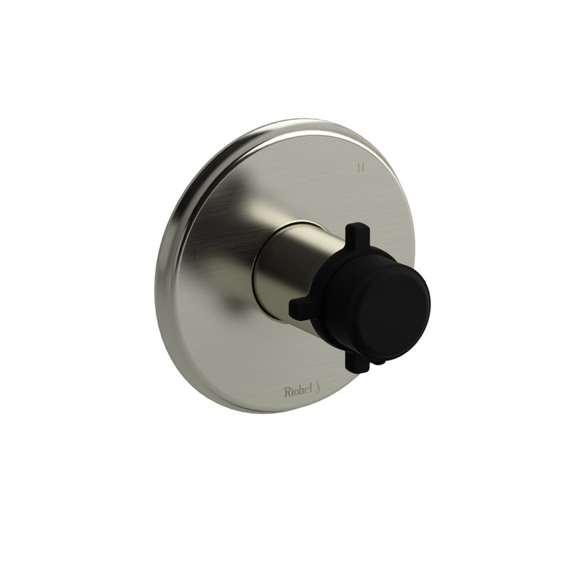 Garniture thermomètre à pression 1/2 "Momenti ™ avec jusqu'à 3 fonctions, Nickel brossé / noir