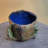 Sapphire Fracture Sculptural Vessel (Accent Vase) – Pal Tiya Series – 4.5″ H × 5″ W