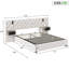 All-in-One Beige Velvet Ottoman Bed With Integrated Nightstands, Reading Lights & USB-C Charging, UK & EU Double & King-2067184265