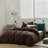 Solid Color Comforter Dark Color 3 PCs Bedding Set Deep Color Bed Comforter Set-115667189-115922240