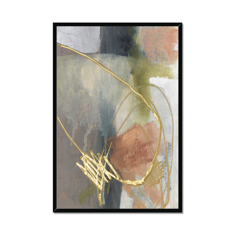 Burnished Loops II by Jennifer Goldberger - Painting, 95cm H x 65cm W, Black Framed Paper Print