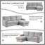 Canapé-lit modulaire avec rangement USB et 2 porte-gobelets Rogel Upholstery-1674455166