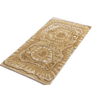 Scandinavian Hand Knotted Wool Geometric Area Rug
