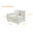 Upholstered 5 Piece Sectional Sofa Cloud Couch With Movable Ottoman-1996525937