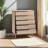 Xenon Five-Drawer Chest in Two-Tone Oak and Gray Wood, 45.1'' H X 31.22'' W X 15.59'' D