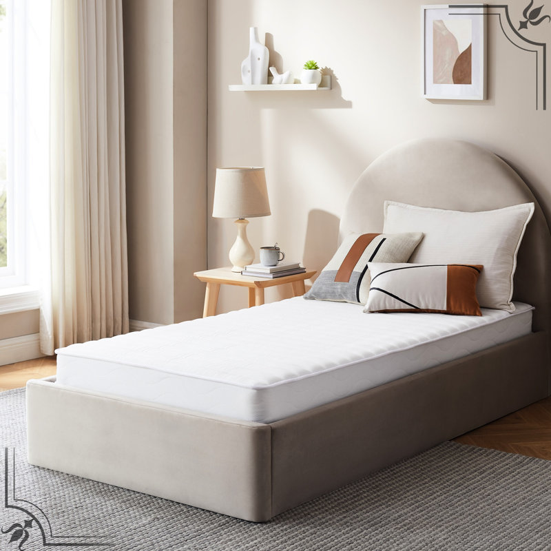 Matelas à ressorts mi-ferme de 6 pouces de fermeté moyenne pour un confort optimal et un sommeil équilibré dans les chambres de démarrage Stable Comfortable