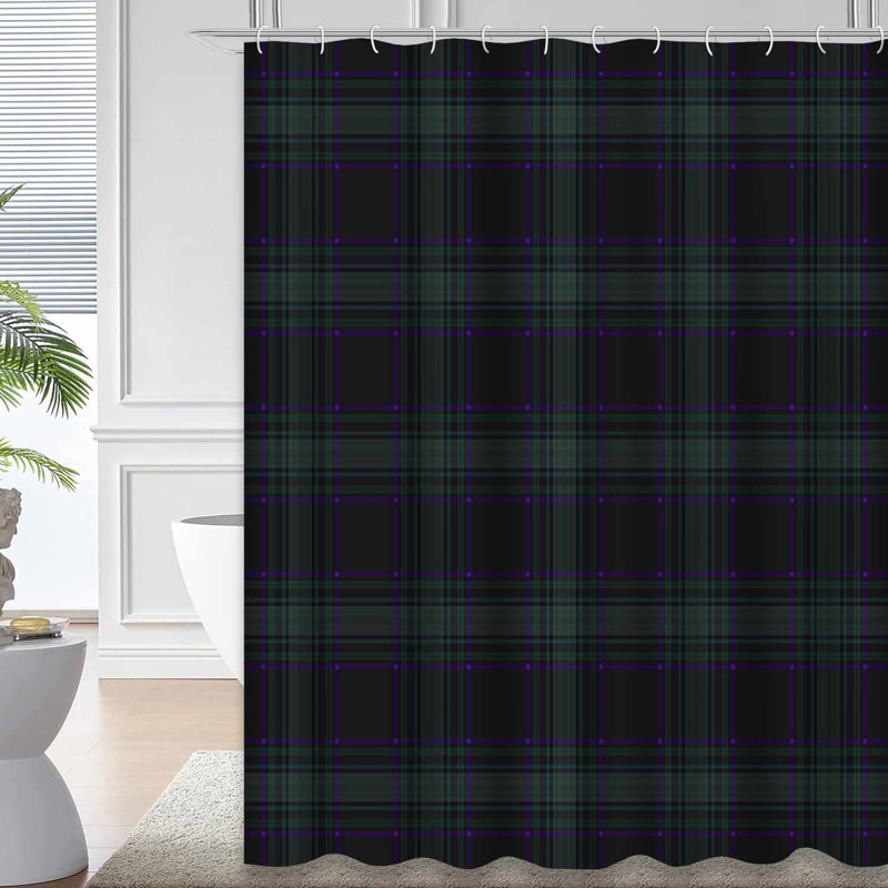Rideau de douche Rustic Tartan, L 72 po x l 72 po