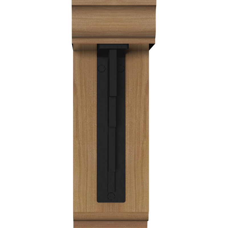 Support de fer simple 4 "Eris, H 12 po x P 9 1/2 po, Cèdre rouge de l'Ouest l 4 po x T 2 po (sciage br