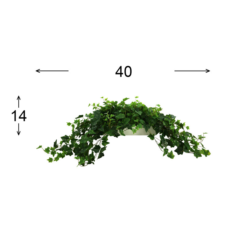 Nature's Elegance Faux Ivy Plant in Fiberstone Planter