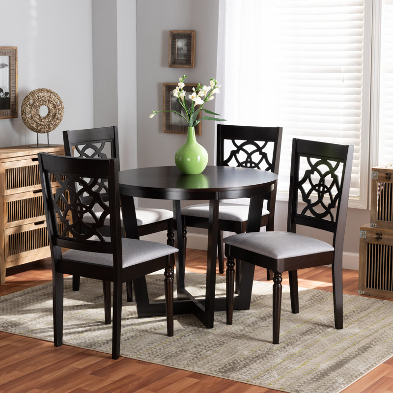 Daejha 4 - Person Solid Wood Top Four Leg Dining Set