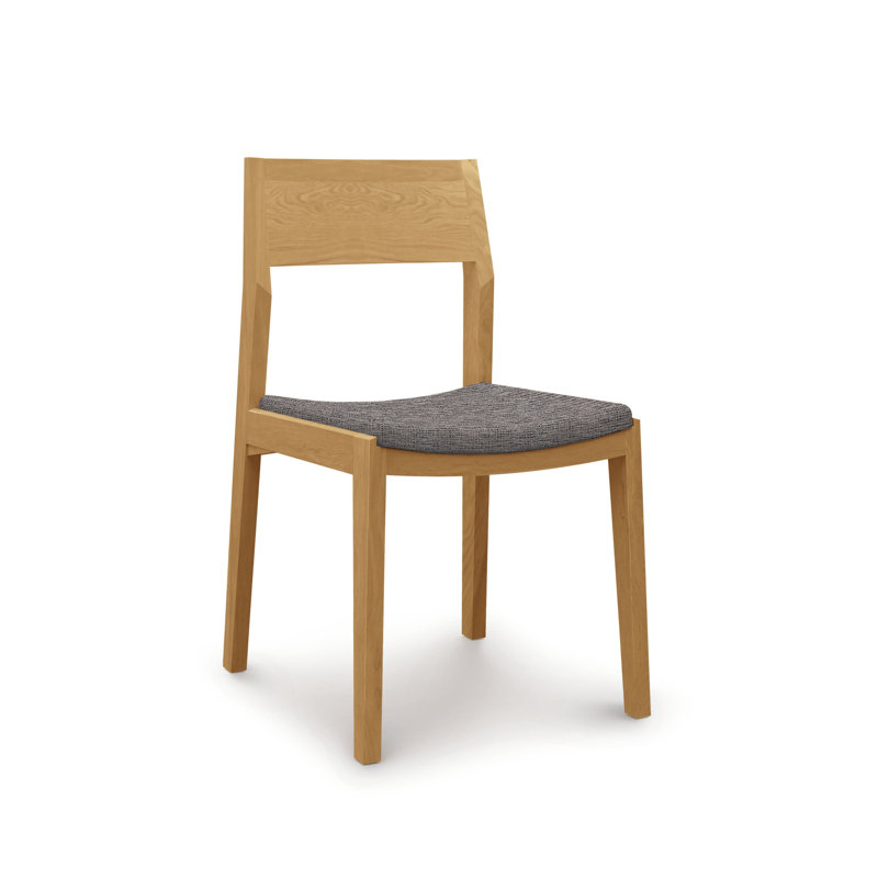 Iso Side Chair, Natural Oak, Canvas Natural Sunbrella Canvas