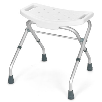 Foldable Height Adjustable Padded Shower Stool