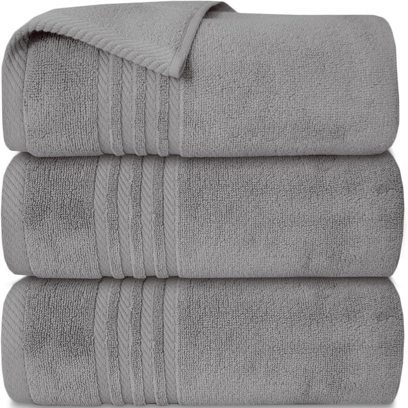 3Pk Zero Twist Large Bath sheet 80x140, Silver