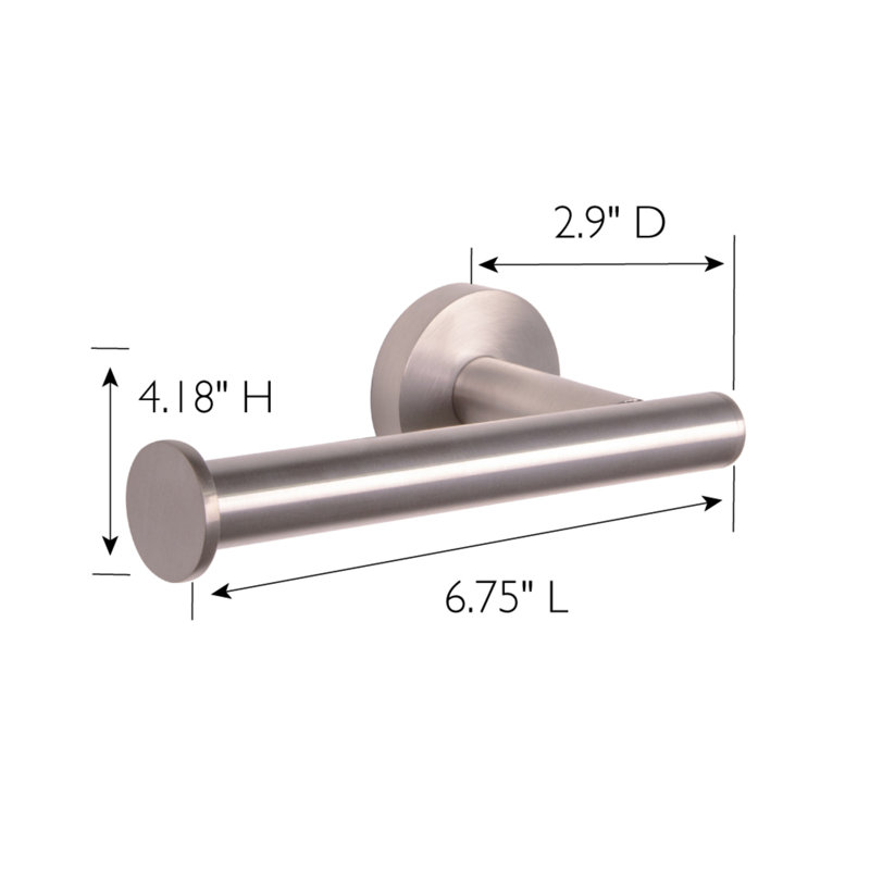 Kelton Wall Mount Toilet Paper Holder, Satin Nickel