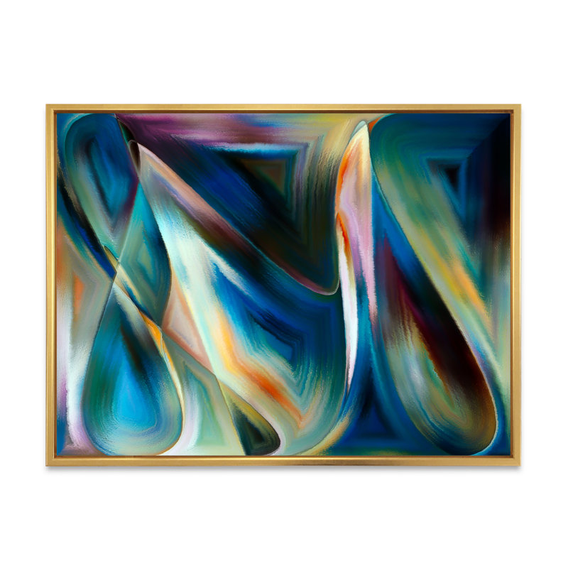 «Energy of Unity III», cadre photo, impression sur toile, H 8 po x l 12 po x P 1 po, Cadre flottant doré