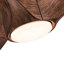 TriBlades 56 In. Intergrated LED Ceiling Fan With Brown Wood Grain ABS Blade
