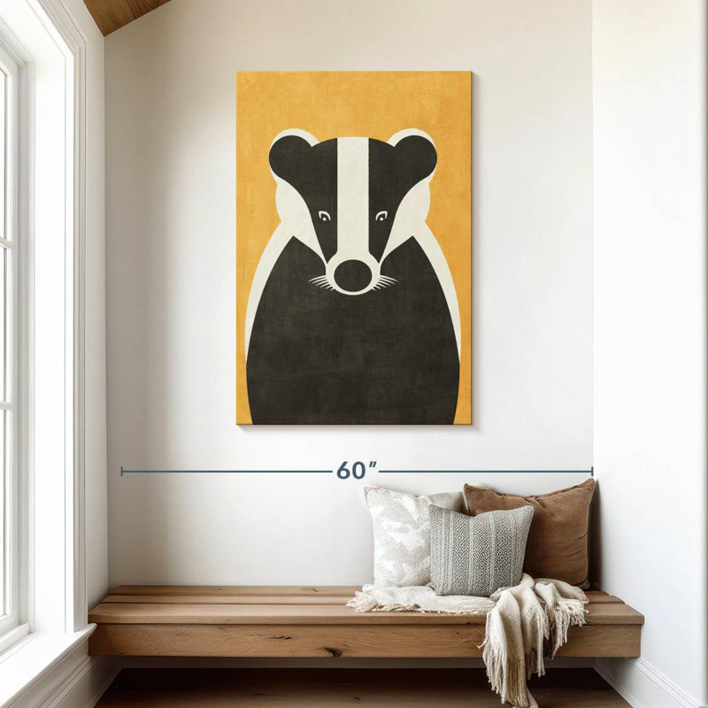 Fauna Badger, 45" H x 30" W