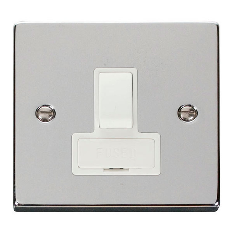 Polished Chrome 13A Fused Connection Unit Switched