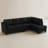 Faux Leather L-Shaped Modular Sectional Sofa-75756250-75756249