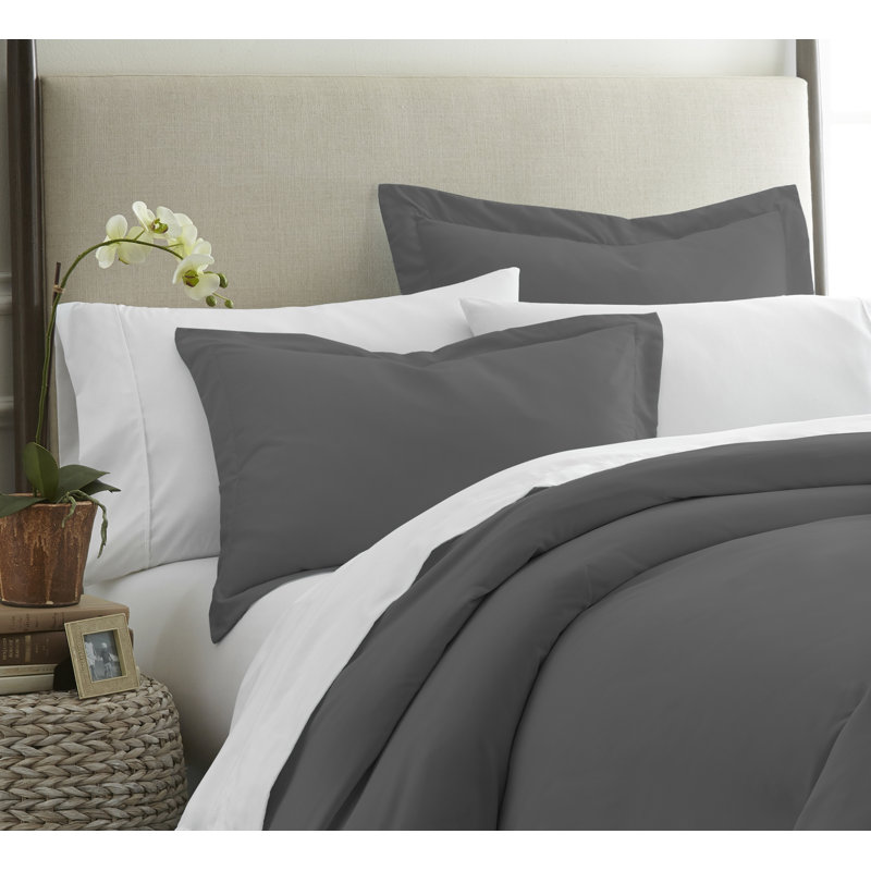 Ensemble de 2 taies d'oreiller en microfibre ultra douce, Très grand, gris
