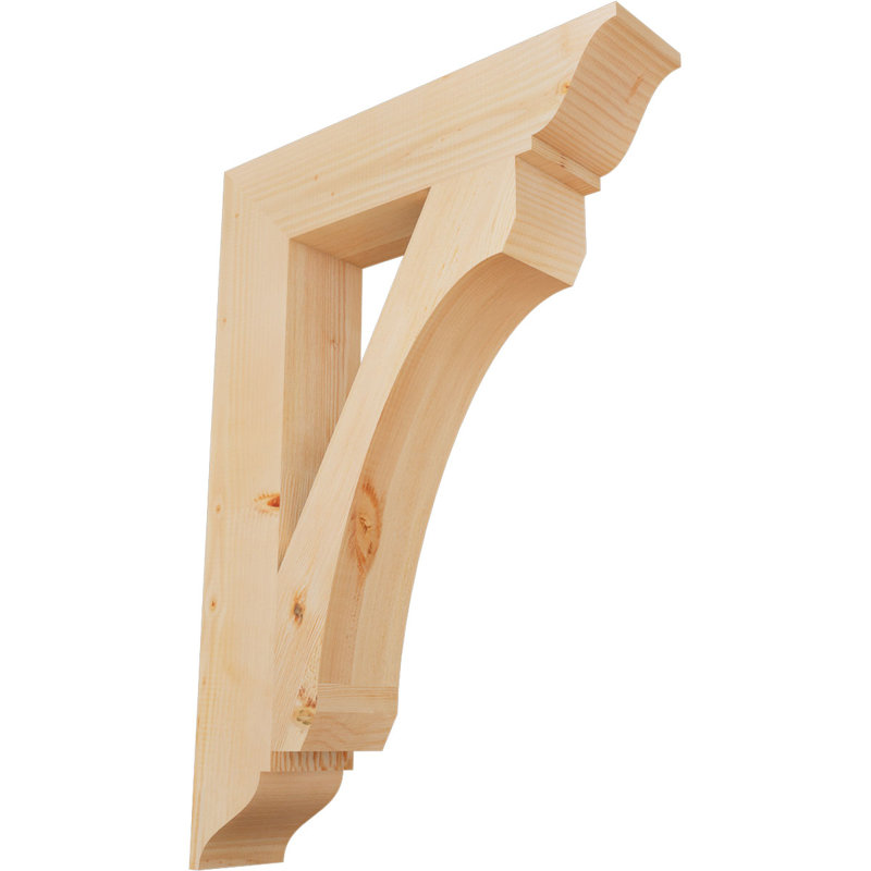 Support en bois rustique traditionnel BKTLEC01, Douglas (lisse), H 40 po x l 5,5 po x P 28 po