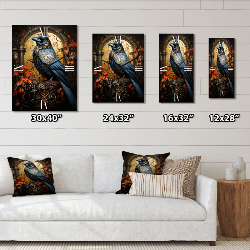 Horloge murale Crow Duality, H 32 po x l 16 po x P 1 po