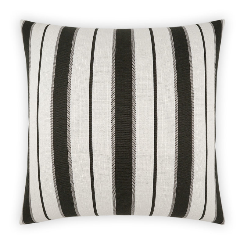 Coussin décoratif d'extérieur Paruani, Ébène, Carré 22 po